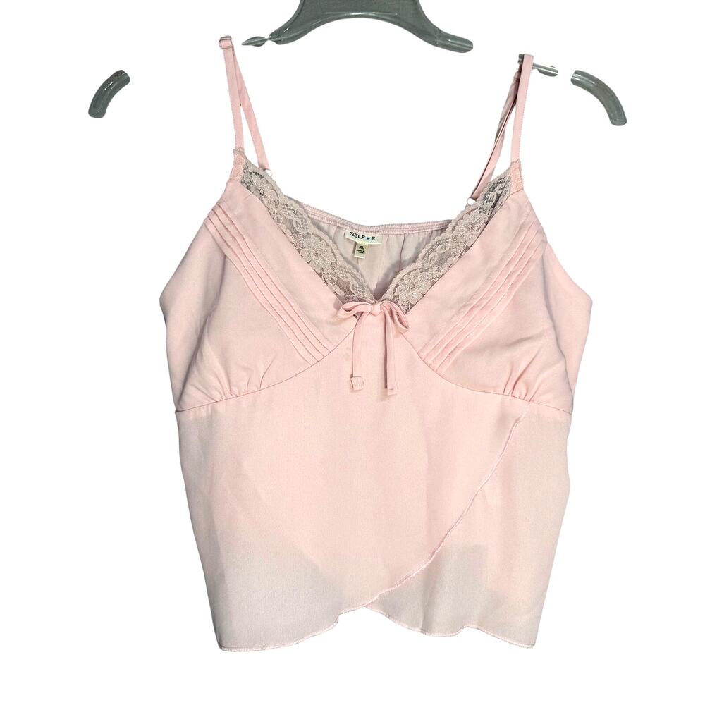 Self E Women's Babydoll Crop Top Size XL Coquette Boho‎ Chic Cottagecore Fairy